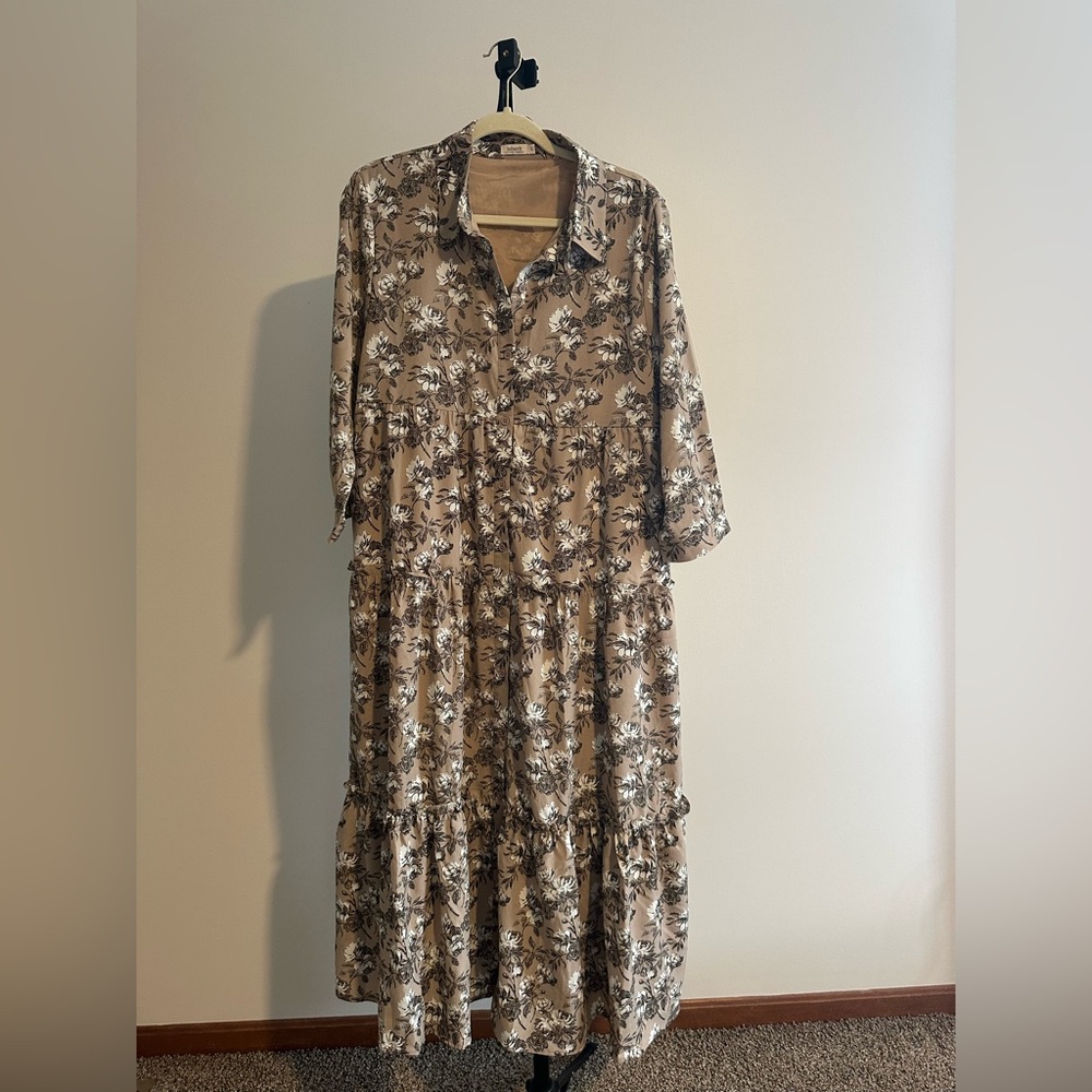 Inherit Co Floral Brown Dress